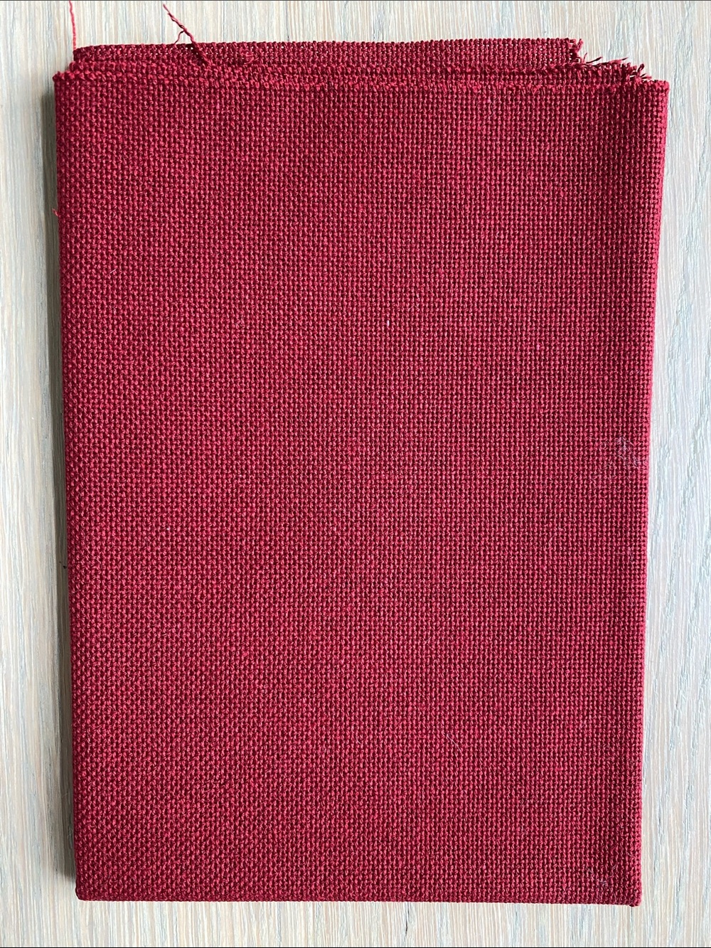 25 Count Lugana Fabric - Victorian Red